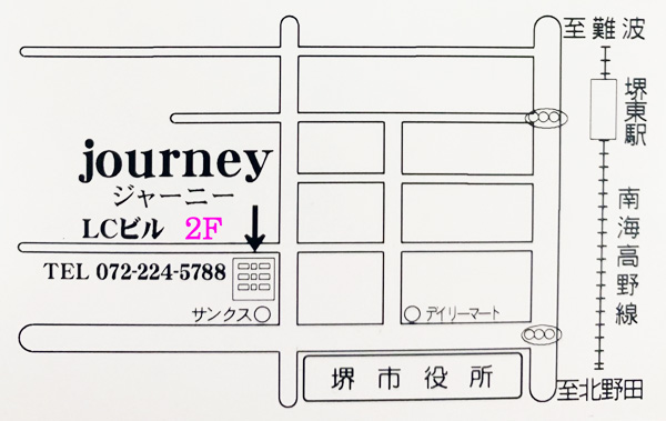 堺東のスナックジャーニー地図